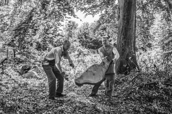 Wald-Arbeiter aus Düsseldorf. Dieses Foto ist enstanden im Rahmen der fotografischen Dokumentation → "FORST" im Juni 2015