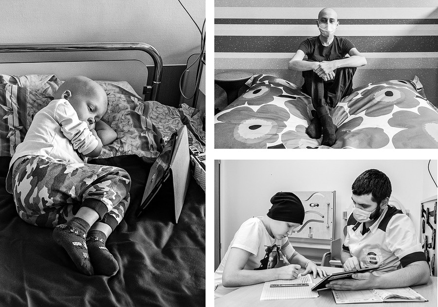 Children in a hospice in Moscow