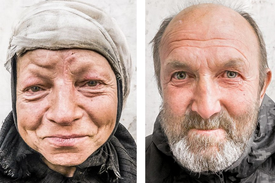 Social documentary photography Portraits of homeless people in Moscow