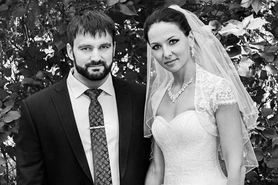 Wedding couple in Moscow
