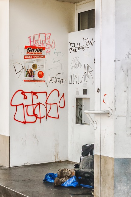 Obdachlosigkeit in BerlinGenre: Sozialdokumentarische Fotografie