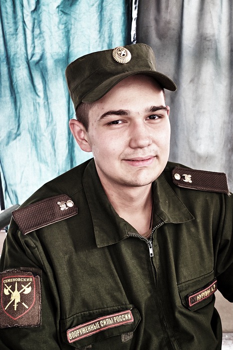 Russischer Infantrie-Soldat in Moskau