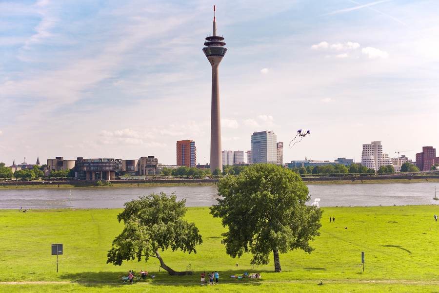 Rhine Tower in Dusseldorf. From the Rheinleben series.