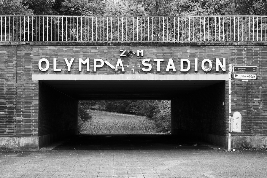 Subway to the Olympic Stadium Berlin at Rositter Platz