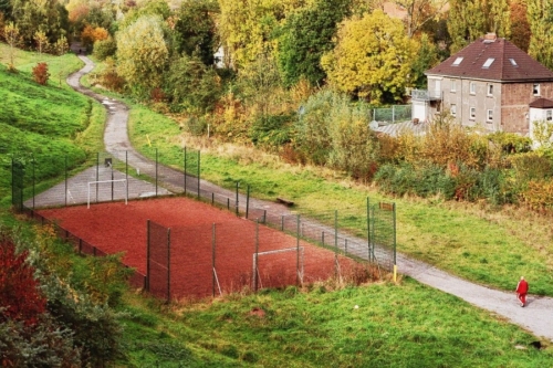 Soccer field Soccer field in the former colliery settlement Schüngelberg in Gelsenkirchen