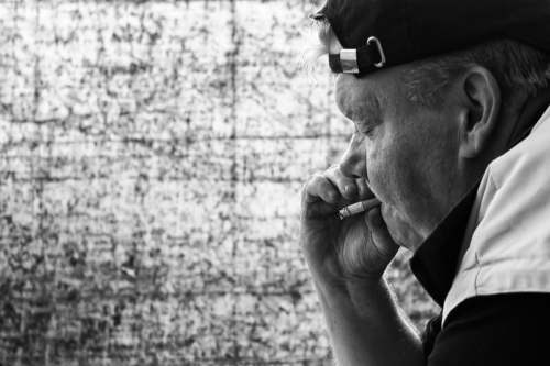Portrait eines Arbeiters aus Düsseldorf<br />Aus der Fotodokumentation FORST