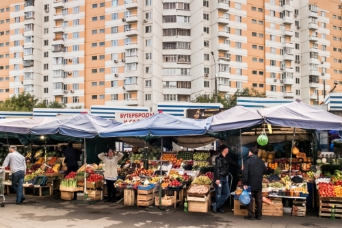 Markt in einem Moskauer Vorort
