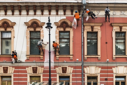 Anstreicher an der Akademie der Künste in Moskau