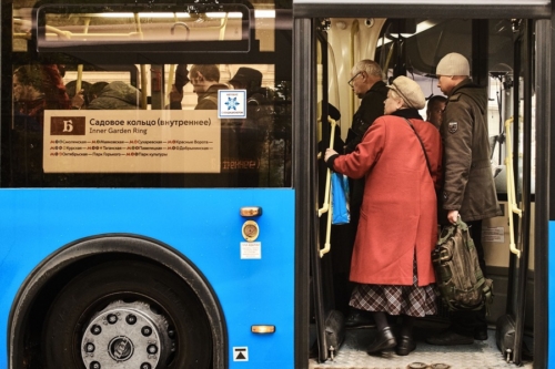 Straßenszene in Moskau