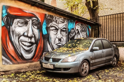 Graffiti in Moskau