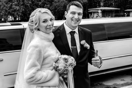 Hochzeitspaar in Moskau